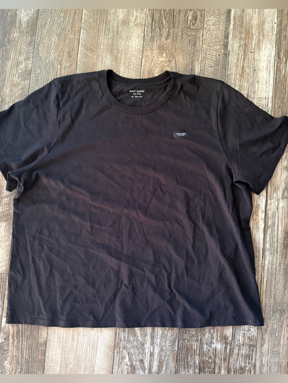 NWOT kate spade Black Short-Sleeve Crewneck Tee